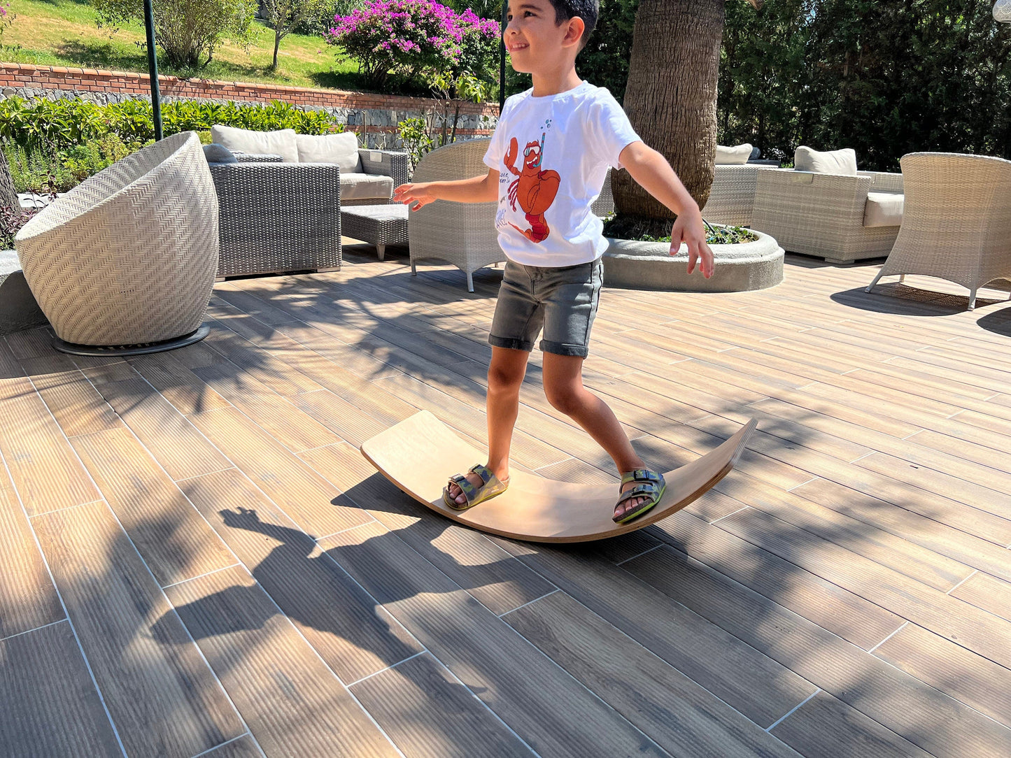 Wooden Balance Board for Toddler, Gifts for Kids, Balance Toys, Wobble Board Toddler, Balance Game for Birthday Gift